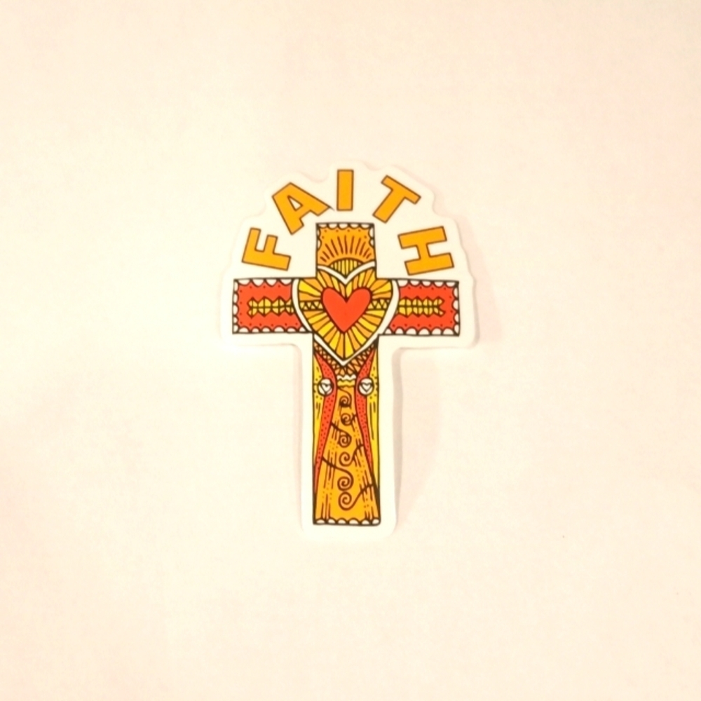 Faith Cross Sticker - Picture 2 of 3